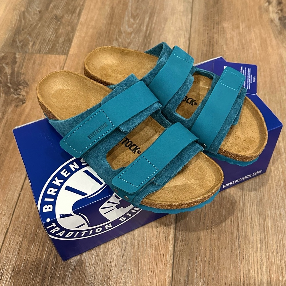 NWT Birkenstock Uji Sandals, Size 38, Deep Turquoise Color!